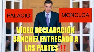 🛑ÚLTIMA HORA 🛑VÍDEO DECLARACIÓN PEDRO SÁNCHEZ CASO BEGOÑA GÓMEZ Y ART 301 LEC