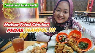 MAKAN PEDAS AYAM FRIED CHICKEN SAMBAL MATAH & SAMBAL BAWANG D'INSPIRA, BISA TAMBAH NASI SESUKA HATI