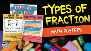 Learn to solve Fractions with the attractive Type Of Fractions Poster - LINK IN DESCRIPTION!