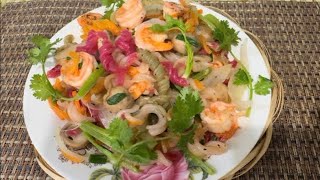 Vietnam Mama Cooking/ nui ngũ sắc xào tôm nấm và rau củ /Mixed five-color pasất /món ăn bổ dưỡng