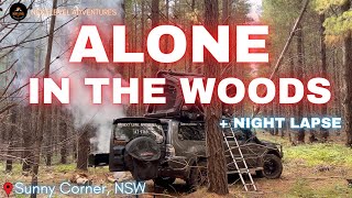 ALONE IN THE WOODS! Solo Camping Adventure Deep In A Pine Forest!