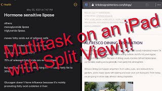 How To Multitask On An iPad With Split View And Have Two App Windows Side By Side.