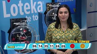 Loteka Lotería Electrónica Sorteo 7:55 PM 12-09-2024.