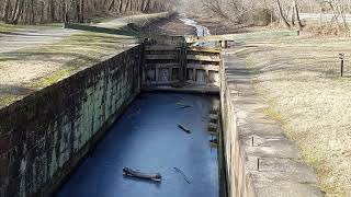 Hiking Pennyfield Lock with an empty C&O Canal on Groundhog day in 2022