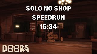 ROBLOX DOORS SPEEDRUN 15:34 SOLO NO SHOP