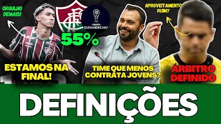 🚨O FLUMINENSE É O TIME QUE MENOS CONTRATA JOVENS, ÁRBITRO DEFINIDO, CHANCES DA SULA E MAIS