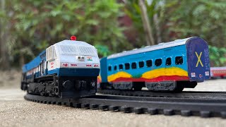 Humsafar Express Train and WDP4 Locomotive with Rajdhani Express Coaches