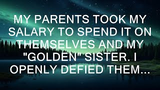 My Parents Took My Salary To Spend It On Themselves And My "Golden" Sister. I Openly Defied Them..