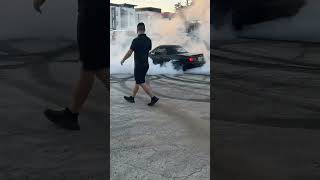 Miata does a big burnout during #carmeet #miata #new #vlog #fyp