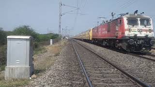 2 hours late running Bilaspur bound intercity express Skipping Bakal at 110kmph.#wap7.