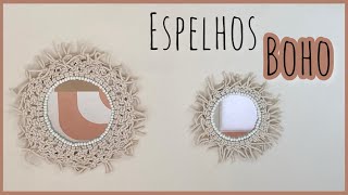 DIY com espelho quebrado e macramê super fácil