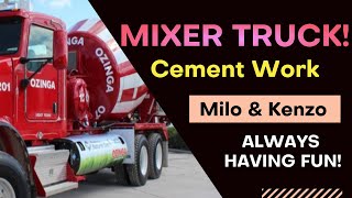 Having Fun with M&K: "Mixer Truck mixing cement"