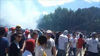 San Severo - Festa del Soccorso 2013 -- Batteria Via Marconi (Vicino al fuoco, tra i fujenti)