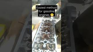 this is how i install valve locks for a gasoline cylinder head.