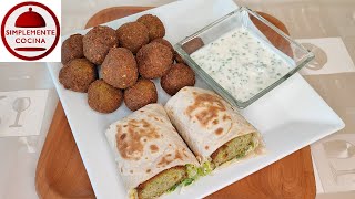 Shawarma o Kebab de Falafel (albóndigas de garbanzos) #falafel #shawarma #kebab #recetavegetariana