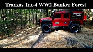 Traxxas TRX4 duo | WW2 Bunker forest trail! | 4K #Trx4 #crawler #Traxxas