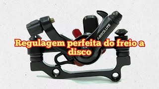 REGULAGEM DA PINÇA DE FREIO A DISCO DA BICICLETA, REGULAGEM PERFEITA.