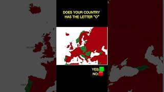 DOES YOUR COUNTRY HAS THE LETTER O #shorts #europe #mapping