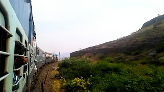 Adarki Ghats | Koyna Passing through between two hills | Honking & Humming WDP4 | Koyna Express