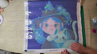 Unboxing Diamond Painting - Carat Art - Little Witch and her cat - Ophélie Honey