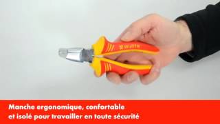 Wurth ergonomic 3 in 1 VDE stripping pliers 0714 01 588 [French]