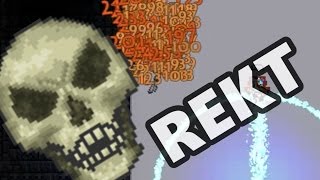 Terraria 1.3.4.1 Эксперт, Быстрое убийство хранителя данжа в 5 тиков (3 тика в "Нормальном" режиме)