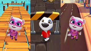 Talking Tom Hero Dash & Gold Run - Hero Angela Complete 2 Mission and Hank Running Gameplay