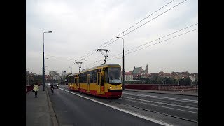 Варшава. Трамвай на мосту через Вислу / Warszawa. Tramwaj na mostku przez Wisłę