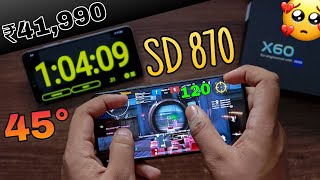 Vivo X60 PUBG Test SD 870 + 120 FPS Gameplay ⚡ Heating, Max Graphics, Battery Drain | Amazing result