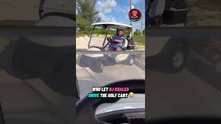 Dj khaled crashes his Golf Cart 😳 #shorts #shortsfeed