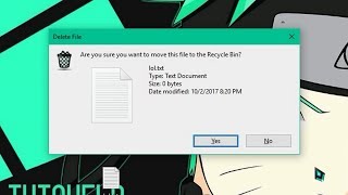 Delete confirmation dialog - Windows 10