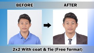 2x2 WITH FORMAL ATTIRE FOR MEN | PHOTOSHOP TUTORIAL |(Tagalog sub)