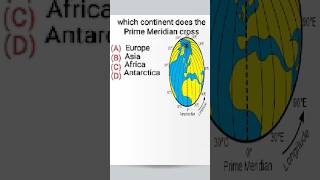 Which continent does the prime meridian cross #world map #general knowledge  #gk #map