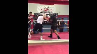 Vicente Cano sparring George Hernandez