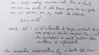 Relativita' Ristretta: dimostrazione per la contrazione delle lunghezze