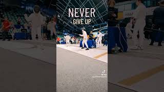 NEVER GIVE UP #shorts #short  fencing szermierka Muszkieterowie Warta Poznań