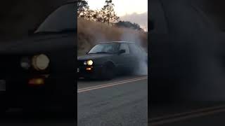 M50 Turbo E30 Screaming 3rd Gear Burnout!