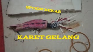 Cara membuat lure casting pake spon//Tutorial how to make cast casting on the sponge