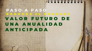 Ejercicio Valor Futuro de Anualidades Anticipadas Paso a Paso