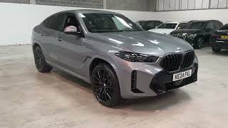 2024 G06 X6 xDrive40d M Sport LCI  IN Skyscraper Grey metallic with Red / Black Sensafin Interior