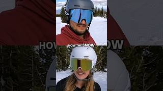 She makes for a good hype-man #adventure #snowboarding #shorts #funny #couple