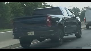 2021 Chevrolet Silverado 1500 Custom Trail Boss Z71 Driving on Highway