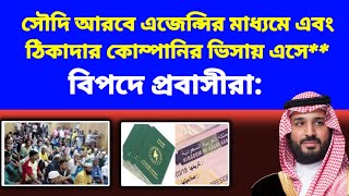 সৌদি আরবে' এজেন্সির মাধ্যমে এবং ঠিকাদার কোম্পানির ভিসায় এসে বিপদে প্রবাসীরা