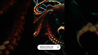 Asking AI for closeup photo of bioluminescent octopus. #ai #photography #short