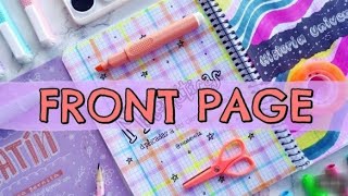 Decoration ideas 💡 for first page of sketch book || Beautifully  decorated sketch book first page 🌈💕