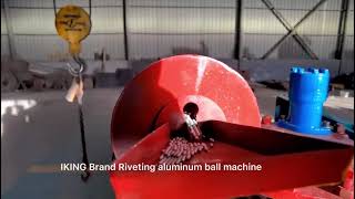 How to put the aluminum balls into the rivet machine?