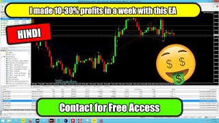 I made 10 to 30% profits in a week with this free EA🤑 (Hindi)