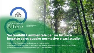 🖥️ WEBINAR | SOSTENIBILITÀ AMBIENTALE PER UN FUTURO A IMPATTO ZERO: QUADRO NORMATIVO E CASI STUDIO