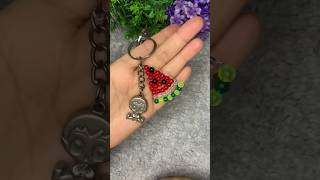 DIY Watermelon Keychain🍉#youtubepartner #relatable #viral #watermelon #keychain #charms #shorts