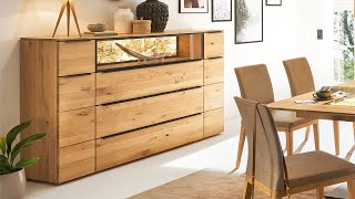 Highboard mit Vitrinen-Element aus der Kollektion Nandur von VALMONDO